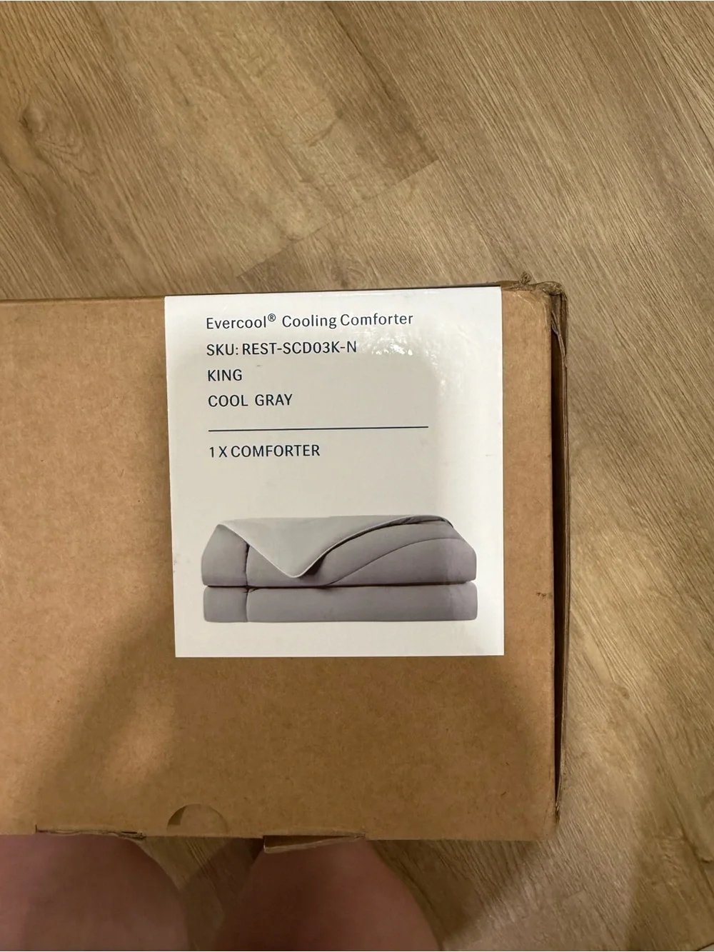 REST® Evercool® Cooling Comforter Blanket for Hot Sleepers, King Gray